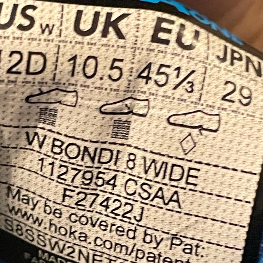 Hoka woman Bondi 8 size 12D - Picture 10 of 14